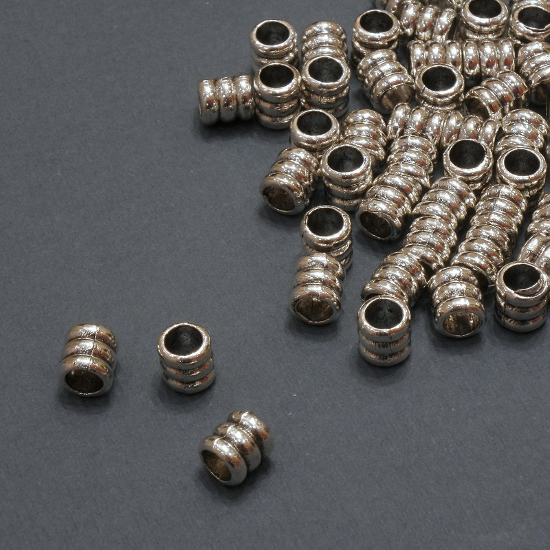 Koralik Pandora do biżuterii, średnica 5×5 mm, otwór 3 mm, opakowanie 20 g, 70 szt. (+ -)