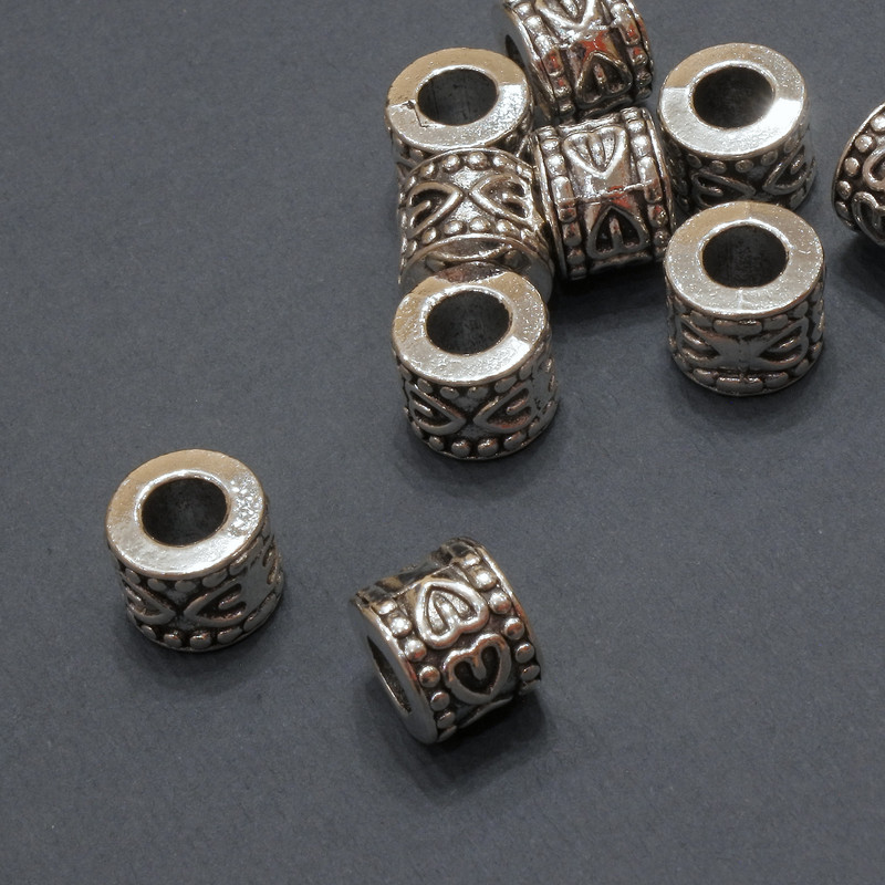 Koralik Pandora, średnica 9×7,5 mm, otwór 4,6 mm, opakowanie 20 g, 10 szt. (+ -)