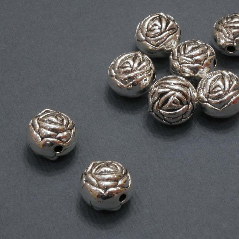 Furnitura koralikowa wstawka, średnica 1,5 mm ±, średnica 10×8,5 mm ±, opakowanie 20 g 8 szt. (±)