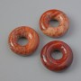 Koralik Pandora z czerwonego jaspisu naturalnego, średnica 15×5 mm, średnica otworu 5 mm+
