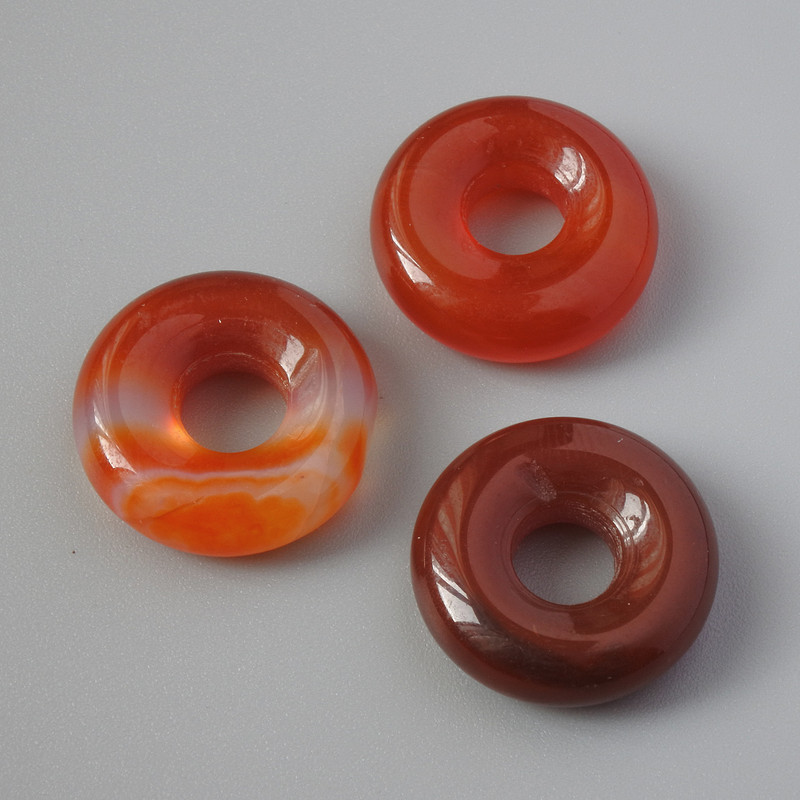 Koralik Pandora z karneolu naturalny 15x5 mm