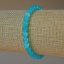 Bransoletka z naturalnego akwamarynu, gładkie kulki o średnicy 6 mm, długość 18 cm (na elastycznej gumce)