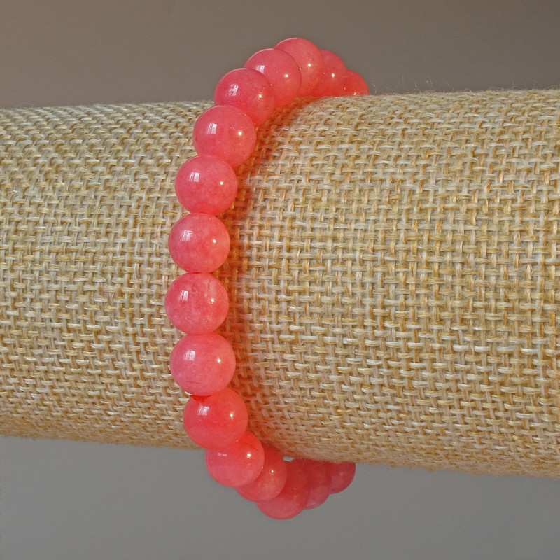 Bransoletka z naturalnym turmalinem – gładkie kulki o średnicy ok. 8 mm ±, długość ok. 18 cm ± (rozciągliwa)