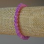 Bransoletka z tonowanego kwarcu pod ametyst, gładka kulka, na elastycznej nici, średnica około 6,5 mm, długość około 18 cm +/- (stretch)