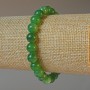 Bransoletka z chryzoprazem, naturalny kamień, gładka kulka, średnica 8 mm, długość 18 cm, elastyczna