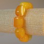 Bransoletka z żółtego agatu, naturalny kamień – kostki o wymiarach 15×19 mm, długość 18 cm, elastyczna