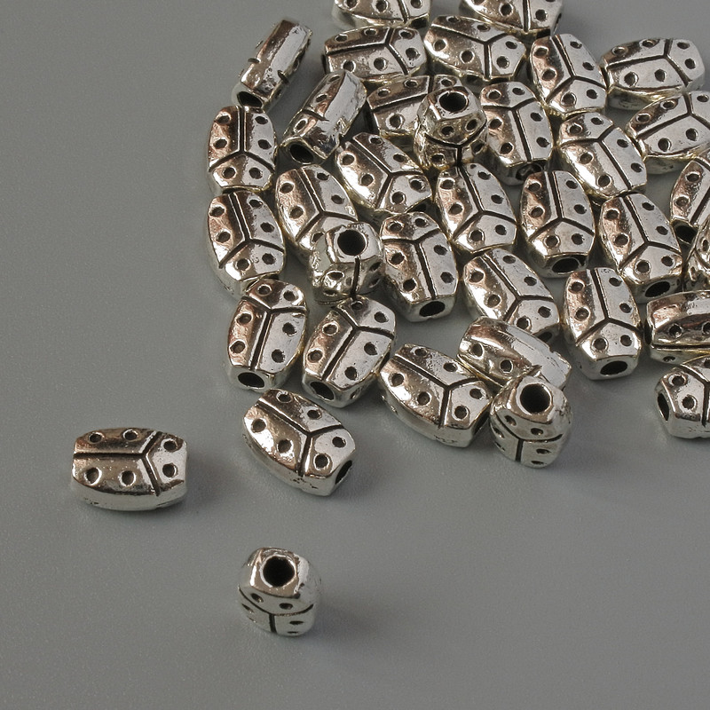 Wstawka koralikowa, średnica 5×7, 5×3, 5 mm, opakowanie 38 sztuk, 20 g