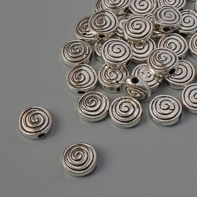 Koralik-wstawka, średnica 8×3 mm ± otwór Ø 1,7 mm ± opakowanie 34 szt. ± 20 g