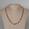 Naszyjnik z pietersytu – naturalny kamień, gładka kulka, średnica 7 mm, długość 49 cm