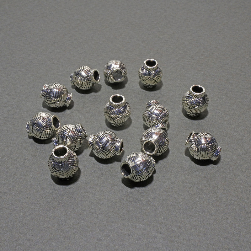 Okucie – wstawka koralikowa, średnica 8×9 mm ±, średnica 3 mm ±, opakowanie 14 szt. ± 20 g