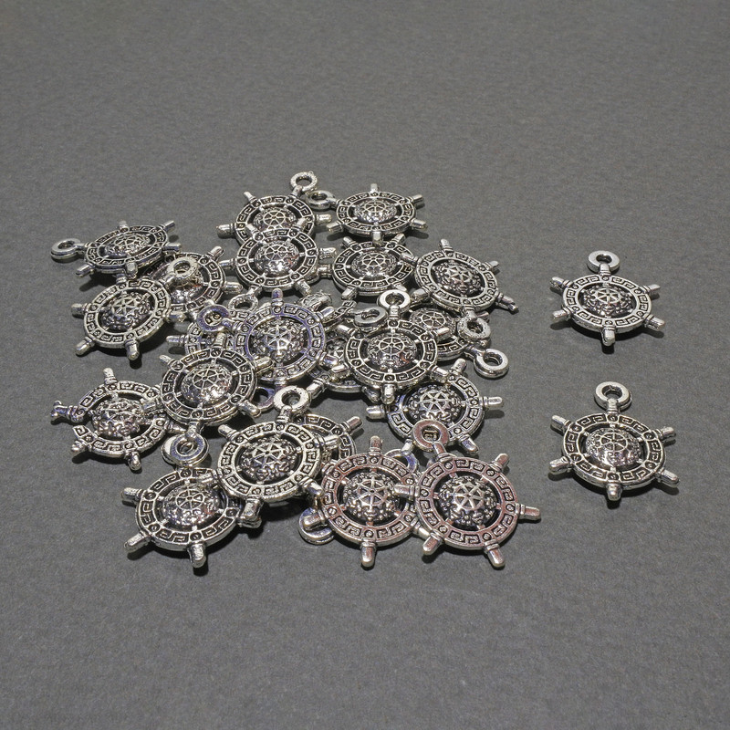 Zawieszka Koło sterowe, średnica 13,5×18,5 mm, opakowanie 23 sztuk, 20 g