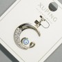 Wisiorek „Oko Księżyca” Xuping z białymi cyrkoniami i niebieską emalią, średnica 18,5×19,5 mm, długość 26 mm, rhodiowane