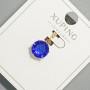 Wisiorek Xuping z niebieskim kryształem, średnica 9 mm, długość 17 mm, pozłacanie 18K