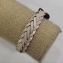 Wyprzedaż bransoletki, długość 18-25 cm, grubość 13 mm, ekoskóra, kolor biały, na regulowaną długość
