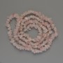 Koraliki z różowego kwarcu, naturalny kamień – kryształki, średnica 7×4 mm, długość 78 cm, na nici