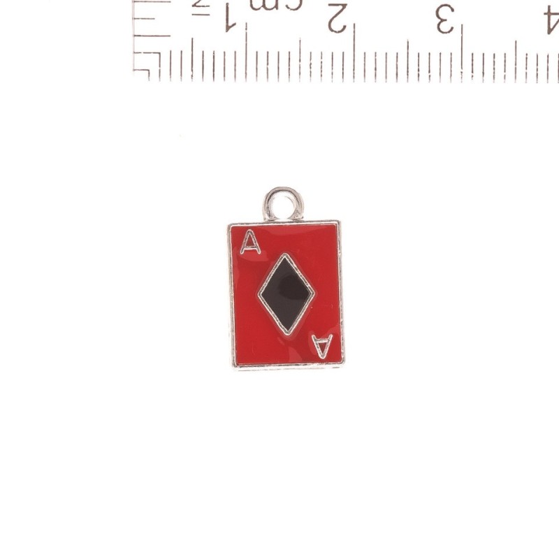 Zawieszka As karo 11×17 mm