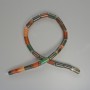 Koraliki agatu brazylijskiego - naturalny kamień, cylindryczne, średnica 8×16 mm, długość około 38 cm na żyłce