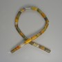 Koraliki agatowe z naturalnego agatu, cylindryczne, średnica 8×16 mm, długość 38 cm na żyłce