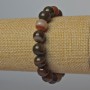 Bransoletka z naturalnym agatem, kamień naturalny, gładkie kuleczki, średnica 10 mm, długość 18 cm +/- (na elastycznej podstawie)
