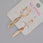 Kolczyki Xuping z białymi kryształami, średnica 25,5×6 mm ±, długość 43 mm ±, pozłacane 18K
