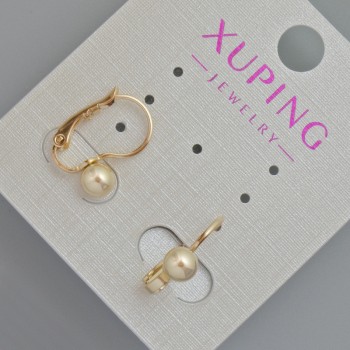 Kolczyki Xuping, średnica około 5 mm, długość około 15 mm, pozłacane 18K