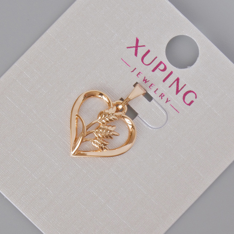 Wisiorek Xuping „Serce”, wymiary około 20×15 mm ± Pozłacanie 18K