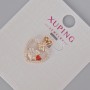 Wisiorek Xuping „Serce” z białymi cyrkoniami i czerwonej emalii, średnica 18×14 mm, Pozłacanie 18K