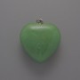 Wisiorek Serce z nefrytu, wymiary 30×30×12 mm, długość 36 mm+