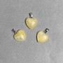 Wisiorek «Serce» z cytrynu, średnica 15×15×6 mm, długość około 23 mm