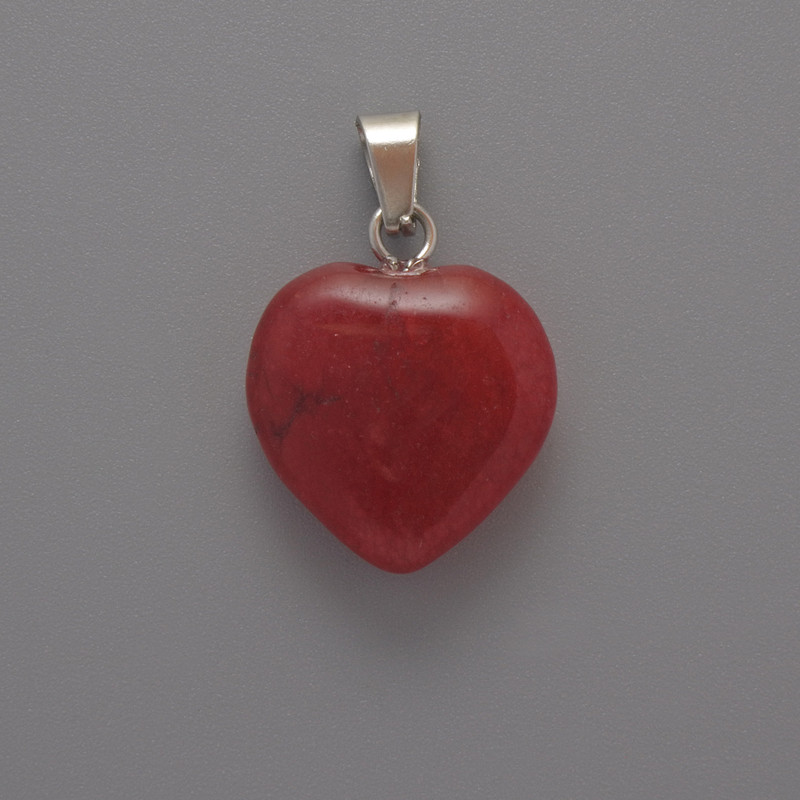 Wisiorek Serce z turmalinem, średnica 15×15×6 mm, długość 23 mm