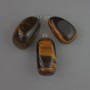 Wisiorek z naturalnego tygrysiego oka, średnica 35×17 mm+