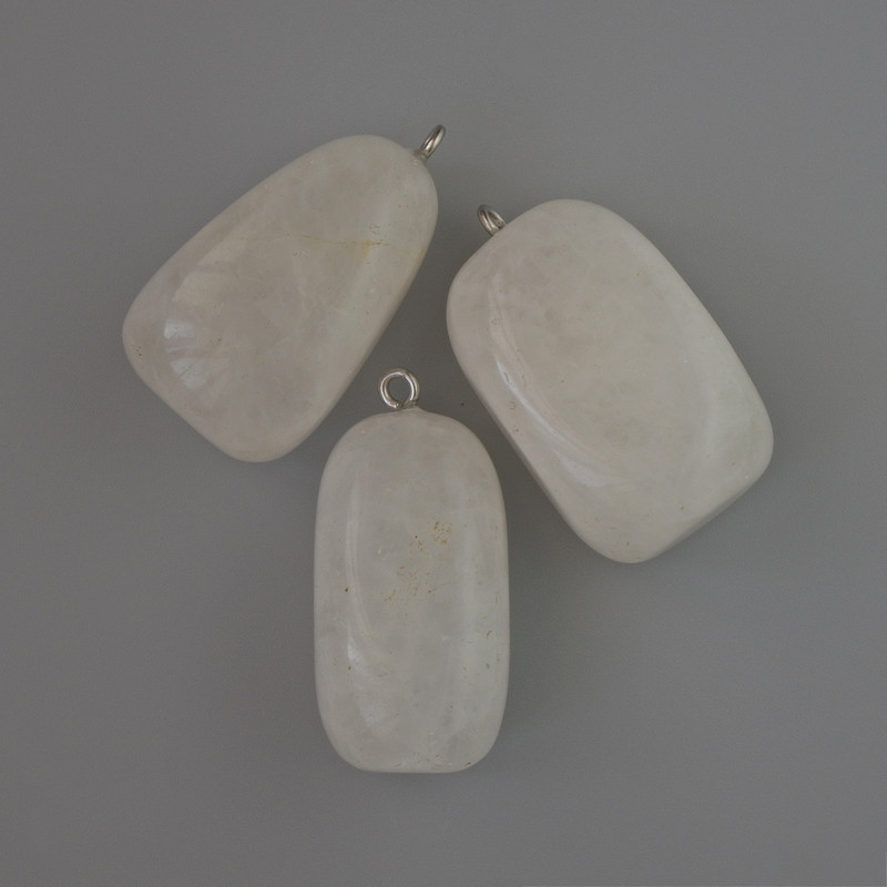Wisiorek z górskiego kryształu, naturalny kamień, 35×17 mm