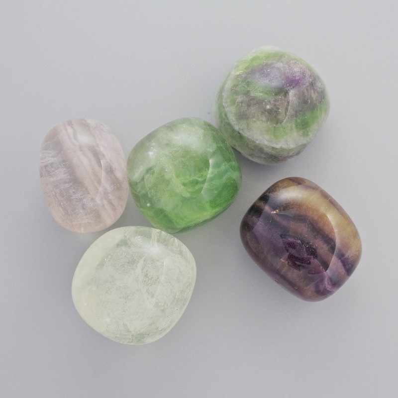Fluoryt fasetowany – kamień naturalny, średnica 21×23 mm (+/-) opakowanie 100 g