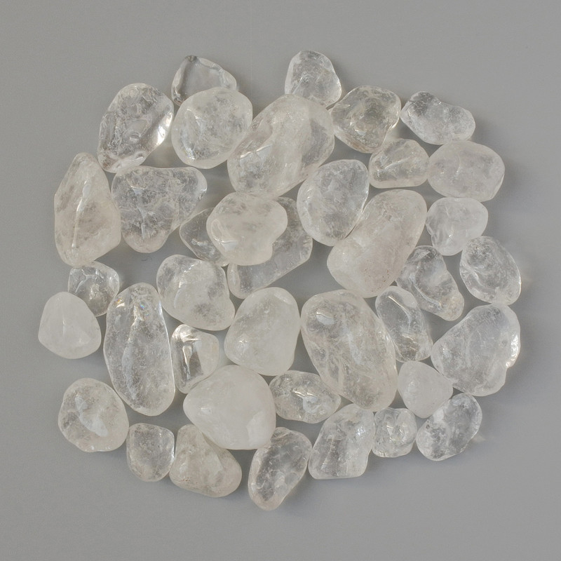 Pamiątkowy naturalny kamień – kryształ górski fasetowany, średnica 20×13 mm (+-), opakowanie 100 g