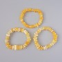 Bransoletka z żółtego agatu, naturalny kamień, kuleczki o średnicy od 14×7 mm do 8×6 mm, długość 18 cm, elastyczna, w rozmiarach różnych