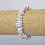Bransoletka z howlitem, naturalny kamień fasetowany, średnica 12×5 mm, długość 18 cm, elastyczna