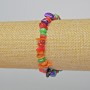 Bransoletka z masy perłowej, mieszanka drobnych cząstek, średnica 7×4 mm, długość 18 cm (rozciągliwa)