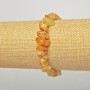 Bransoletka z żółtego agatu – naturalny kamień, drobinki, średnica 7×4 mm, długość 18 cm (elastyczna)