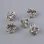 Koralik-wkładka, rozmiar 5,5×7 mm, otwór 4 mm, kolor metalu: srebrzysty, 1 szt.