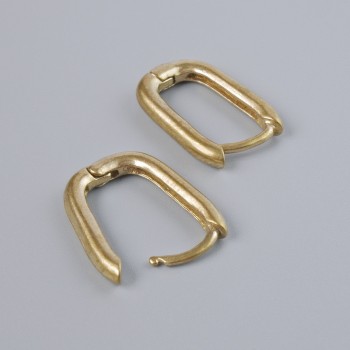 Sztyfty Congo do kolczyków, ciemnozłoty kolor metalu, 16×11 mm, para