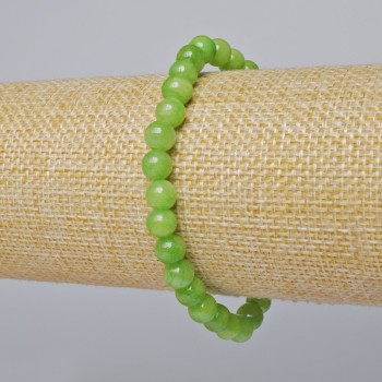 Bransoleta Onyks z akrylu — gładkie kuleczki o średnicy około 6,5 mm, długość 18 cm, elastyczna