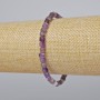 Bransoletka z naturalnym ametystem, fasetowane kostki o średnicy 4,5 mm, długość 18 cm (elastyczna)