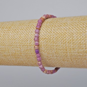 Bransoletka z fosfosyderytu, naturalny kamień, fasetowane kostki o średnicy 4 mm, długość 18 cm, elastyczna