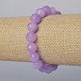 Bransoletka z lawendowego ametystu, naturalny kamień, fasetowana kula o średnicy 10 mm, długość 18 cm, elastyczna