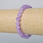 Bransoletka z lawendowego ametystu, naturalny kamień, fasetowana kula, średnica 8 mm ±, długość 18 cm ± (na elastycznej gumce)