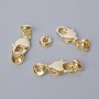 Zapięcie karabinkowe, średnica 13,5×7 mm, długość 2,5 cm, złoty kolor metalu, 1 szt.