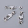 Zapięcie karabińczyk, średnica 13,5×7 mm, długość 2,5 cm, kolor metalu: srebrny, 1 szt.