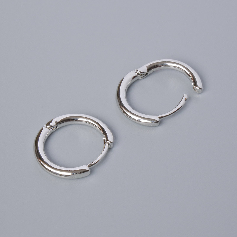 Zapięcia Congo do kolczyków, srebrny kolor metalu, 14,5×16×2 mm, para