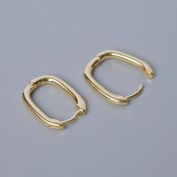 Haczyki Congo do kolczyków, kolor złoty metalu, 18×14×2 mm, para