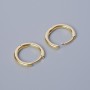 Sztyfty kongijskie do kolczyków, w kolorze złotego metalu, 14,5×16×2 mm, para